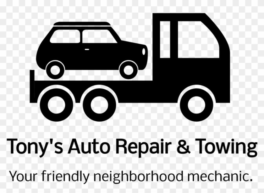 Auto Mechanic Png Black And White - Tow Truck Clipart #1249395