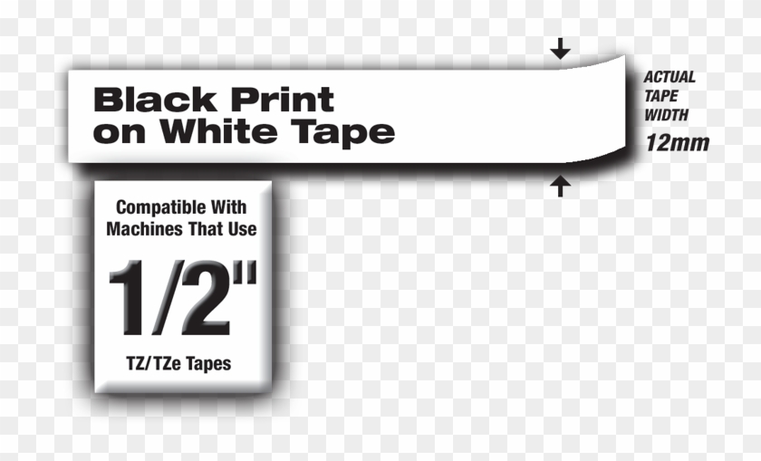 Brother P Touch Tze231 , 1/2" (0 - Parallel Clipart #1249839
