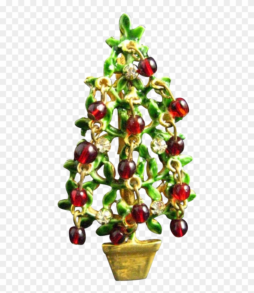 Original By Robert Red Glass Clear Rhinestone Topiary Clipart
