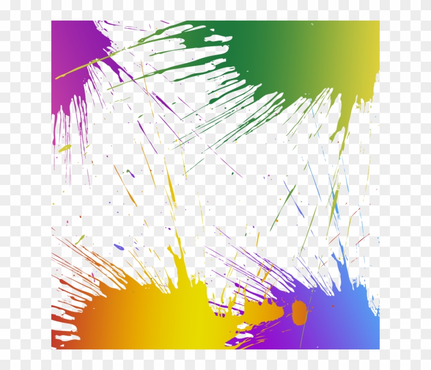 Splatter Gradient Png And - Transparent Colour Splash Background Clipart