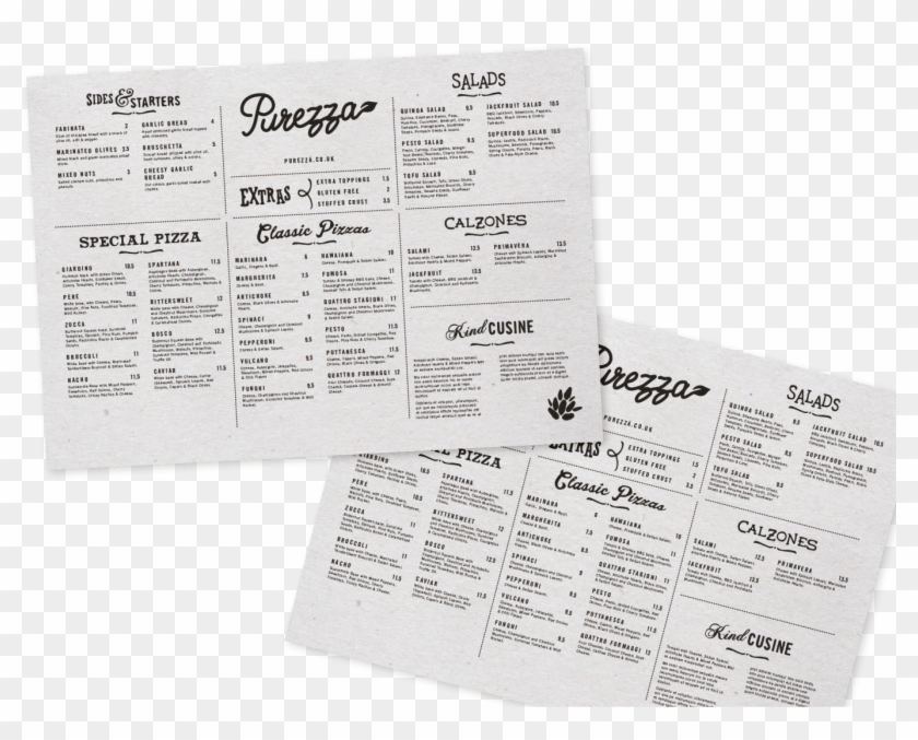 Purezza 5c Cool Menu Design Graphic Front - Cool Menu Design Clipart #1250763