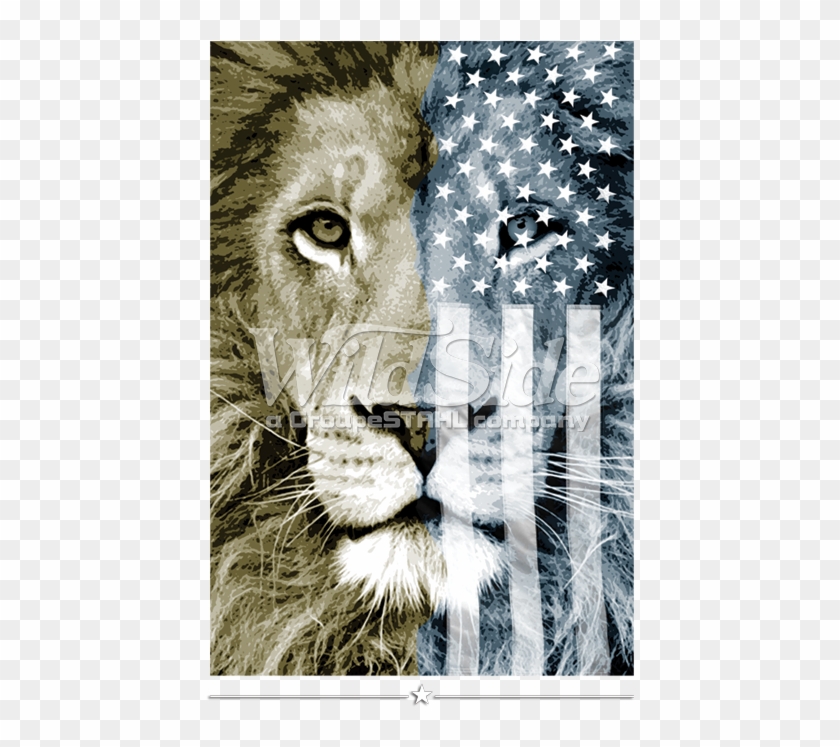 American Flag Lion - Wildlife Heritage Foundation Clipart #1251104