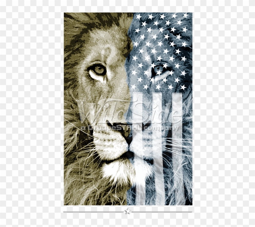 American Flag Lion - Wildlife Heritage Foundation Clipart