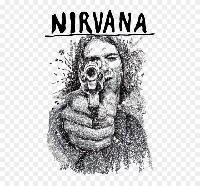 Click And Drag To Re-position The Image, If Desired - Kurt Cobain Drawings He Dis Clipart #1251203