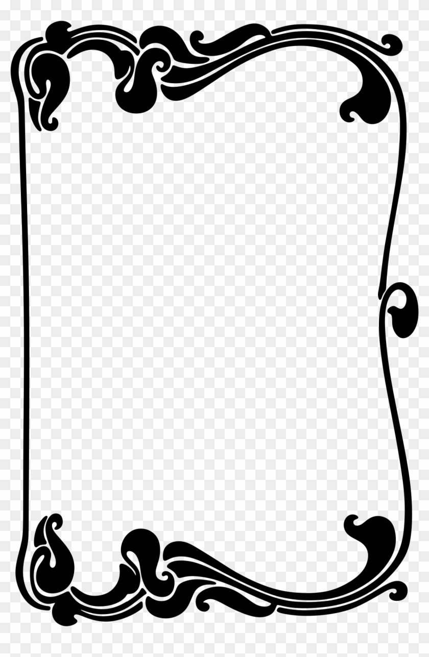 Decorative Border Clipart Art Nouveau - Art Nouveau Border Png Transparent Png