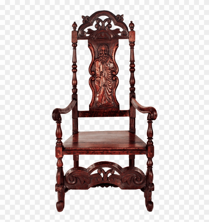 Medieval English Oak Throne / King Chair With Carved - Throne Clipart
