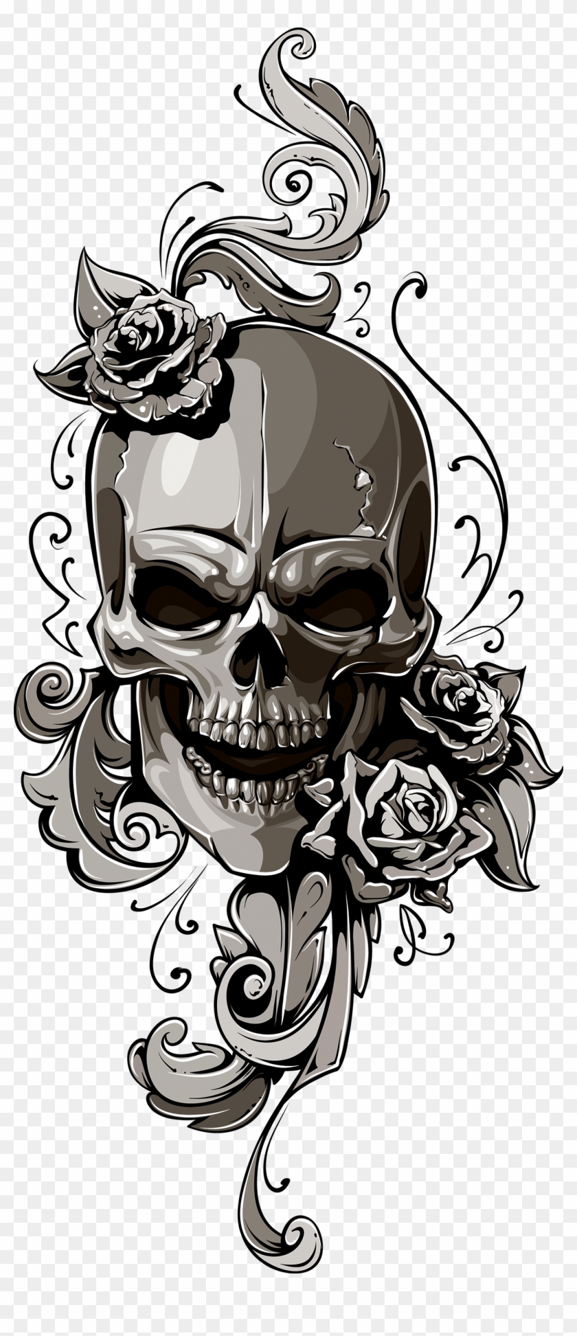 School Old Skull Human Symbolism Clipart - Skull Tattoo Old School - Png Download #1252133