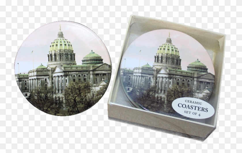 Pennsylvania State Capitol Building Ceramic Coaster Clipart