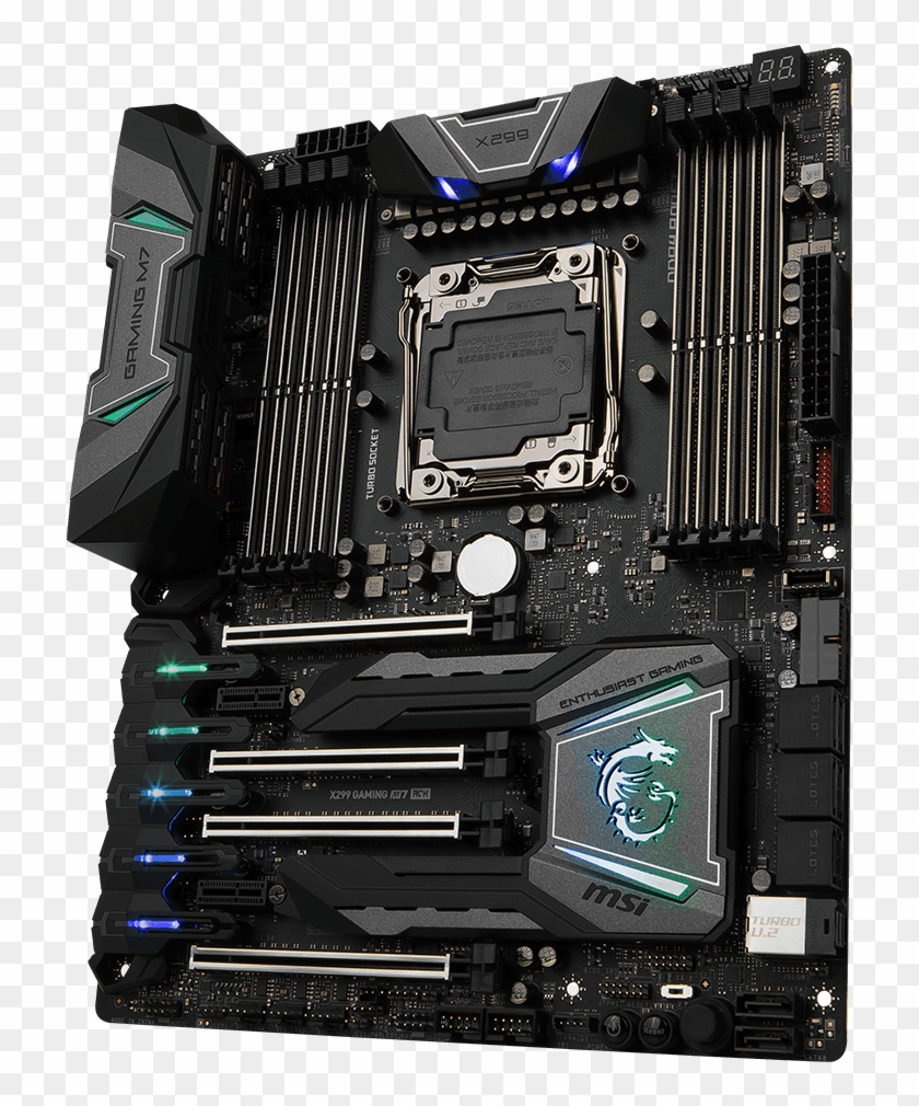 Motherboard Png Background Image - Msi X299 Gaming M7 Ack Motherboard Clipart #1252678