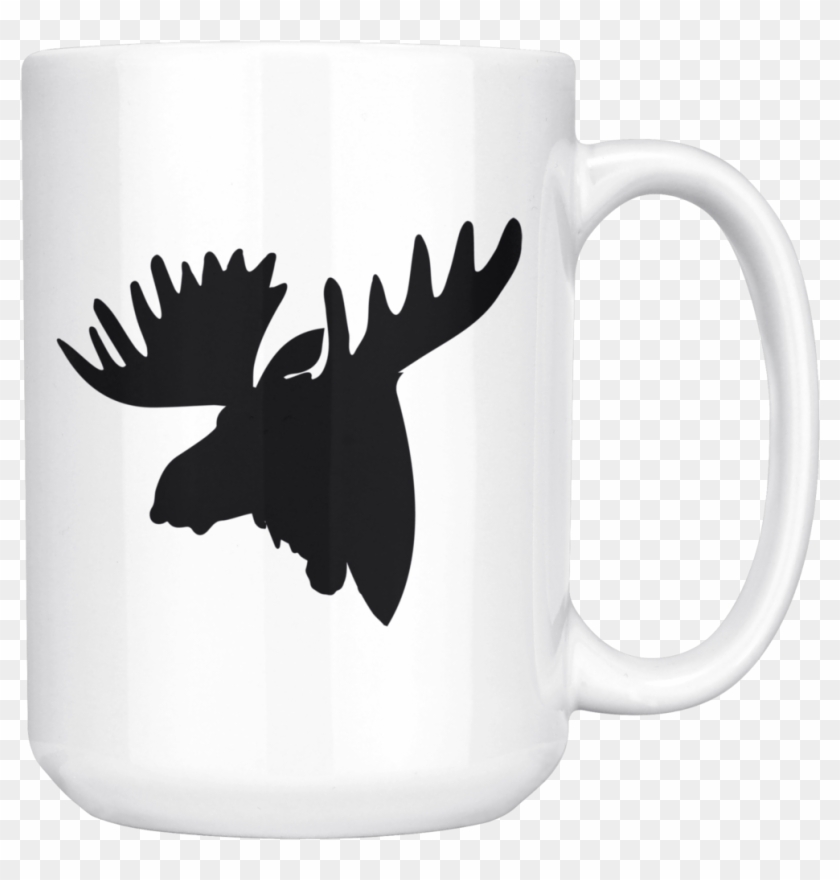 Moose Head Silhouette Clipart #1252971