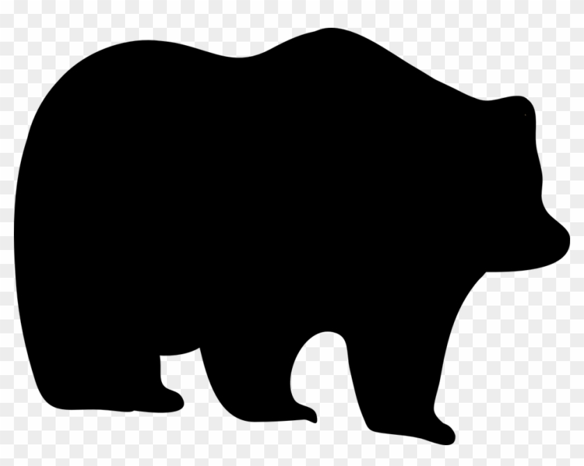 Black Bear Clipart Outline - Silhouette Of A Panda - Png Download #1253201
