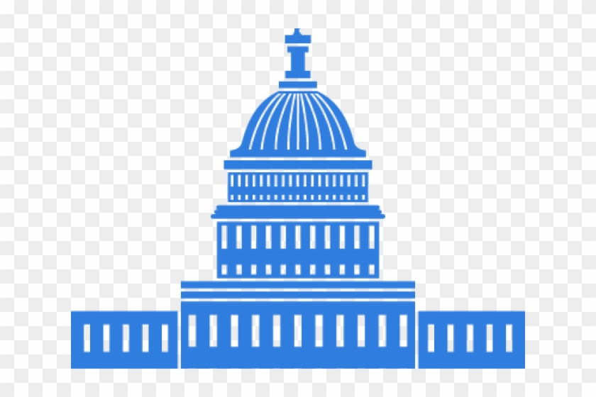 Drawn Bulding Capitol Building - Washington Dc Icon Clipart