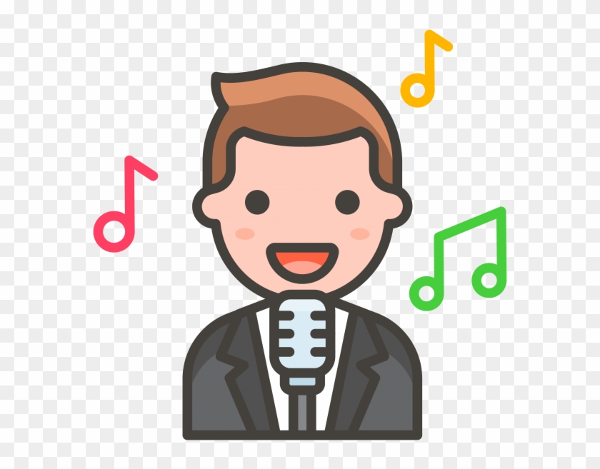 Man Singer Png Transparent Emoji - Singer Icon Png Clipart #1254038