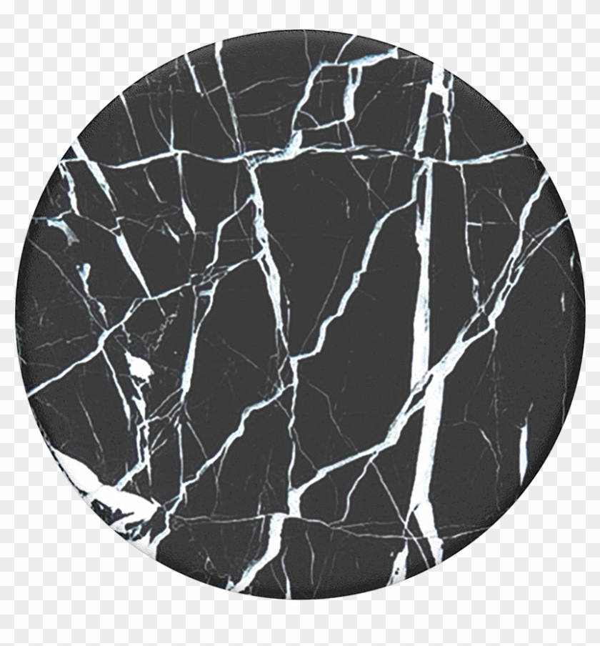 Black Marble, Popsockets - Black And White Marble Popsocket Clipart #1254072