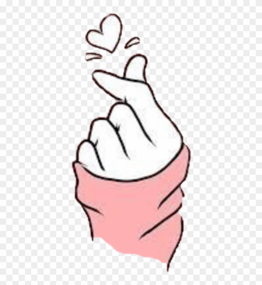 #kawaii #tumblr #coração #heart #bts #kpop #korea #coréia - Hand Bts Heart Sign Clipart #1254559