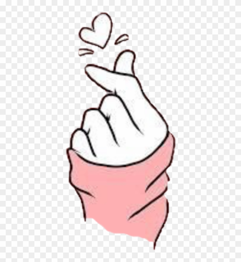 #kawaii #tumblr #coração #heart #bts #kpop #korea #coréia - Hand Bts Heart Sign Clipart