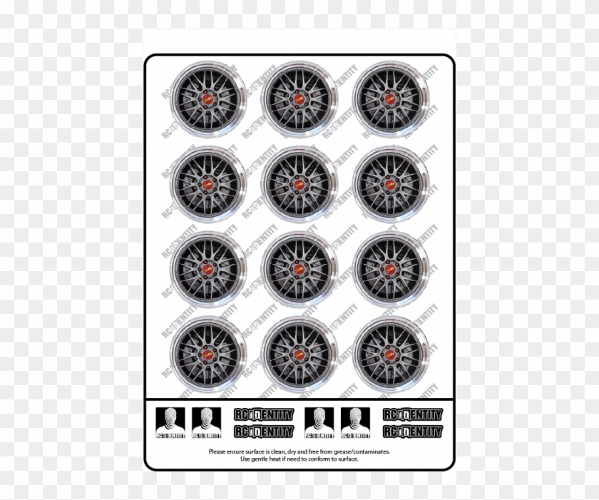 1/10 Touring Car Wheel Stickers Set - Circle Clipart