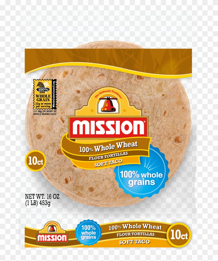 Soft Taco Whole Wheat Tortillas - Mission Low Carb Tortillas Clipart #1254979