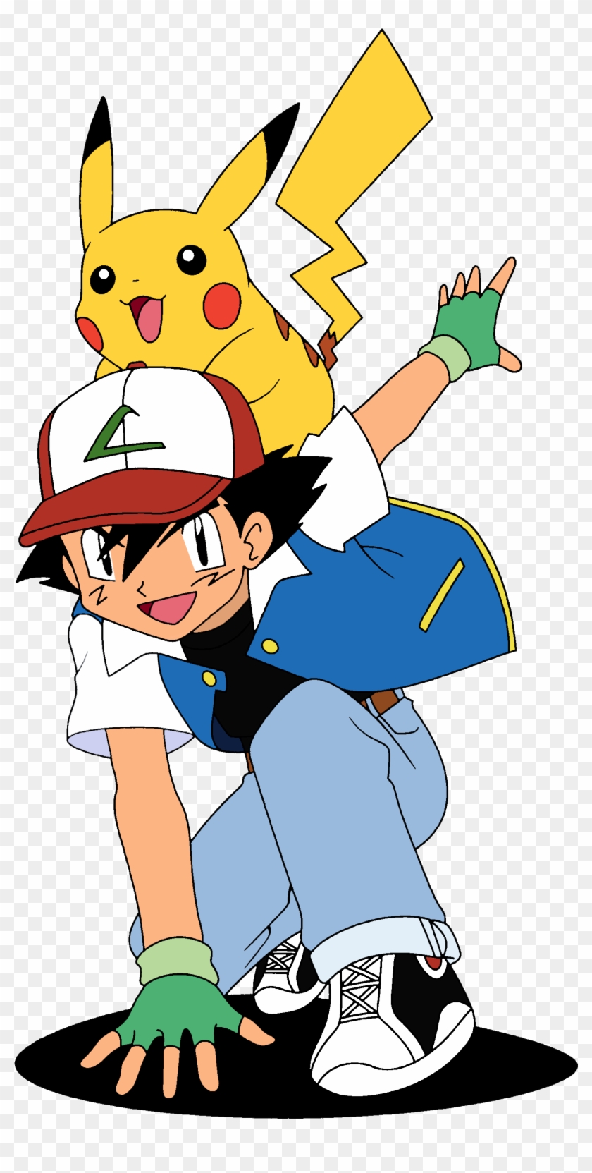 170kib, 2300x3100, Ash Pikachu - Ash And Pikachu Clipart