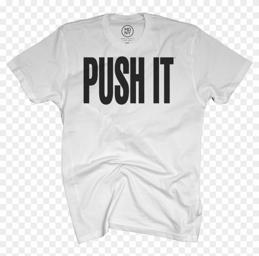 Push It On White T-shirt - Active Shirt Clipart