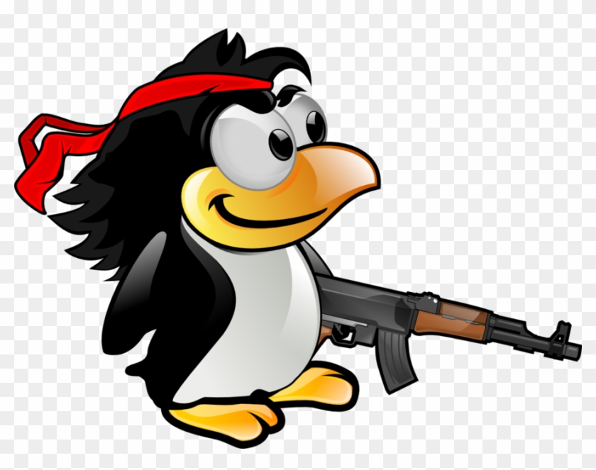 Rambo Png - Penguin With A Black Hat Clipart