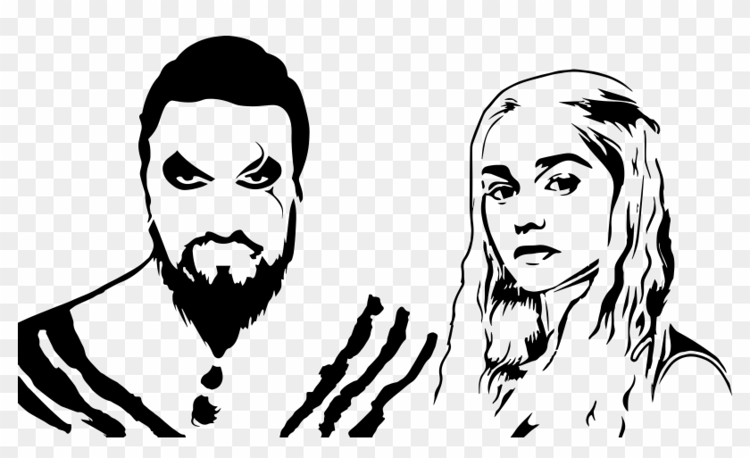 O Moon Of My Life Sun And - Khal Drogo Silhouette Clipart #1256529