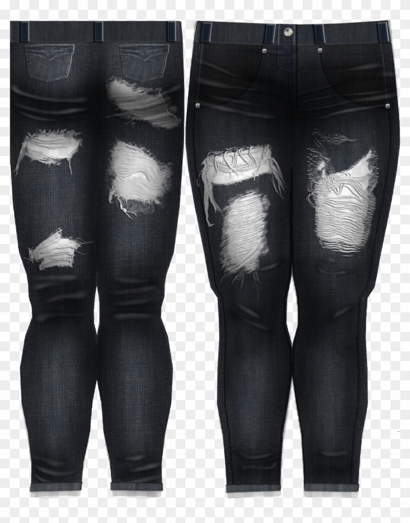 A Pants Set I Made For Second Life - Second Life Jeans Texture Clipart