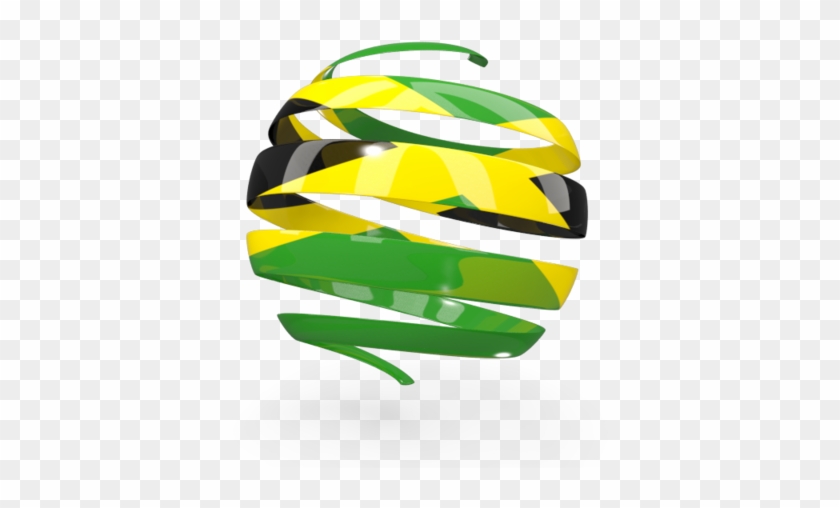 Illustration Of Flag Of Jamaica - Jamaica Flag Png Transparent Clipart #1256789
