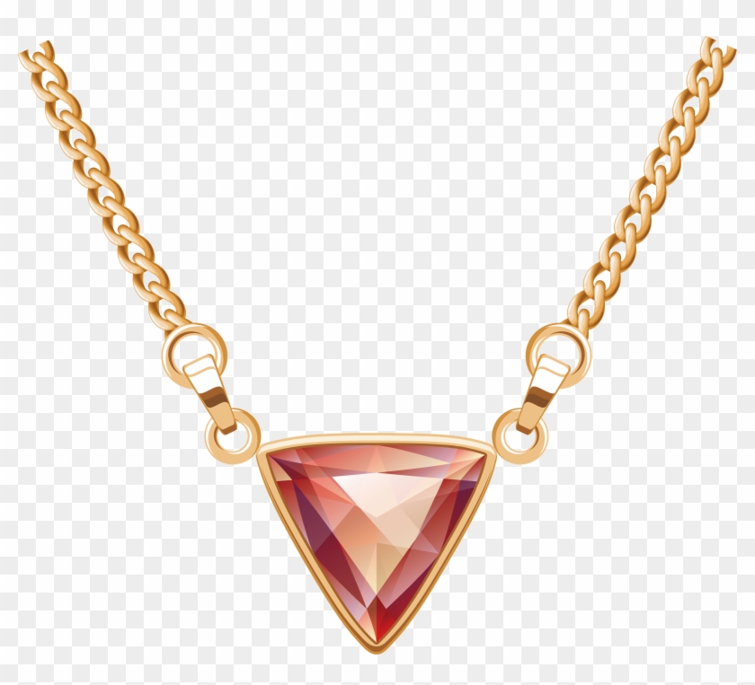 Earring Pendant Necklace Chain - Necklace Clipart #1258623