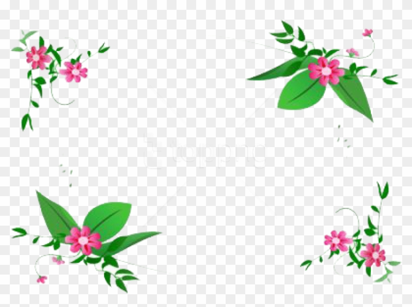 Free Png Flowers Borders Png - Flower Green Vector Png Clipart