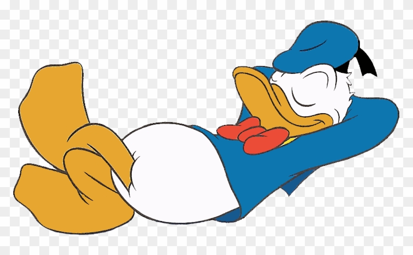 Donald Duck Clipart Daffy Duck - Donald Duck Laying Down - Png Download