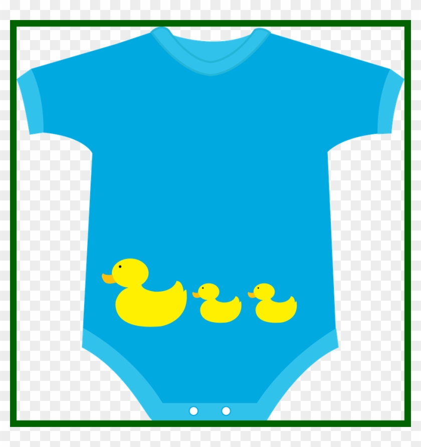 Baby Boy Clothes Clipart - Baby Onesie Clip Art Blue - Png Download