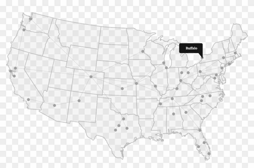 Acbj Usa Map-buffalo - Map Clipart #1260333
