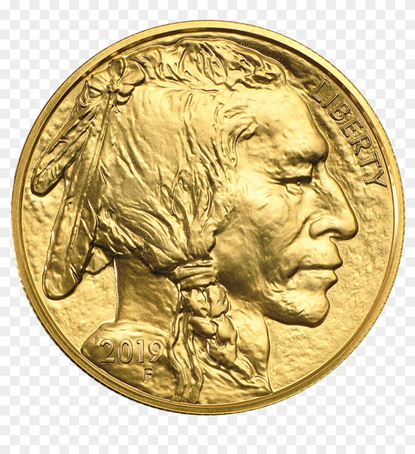 American Gold Buffalo - Gold Coins Clipart
