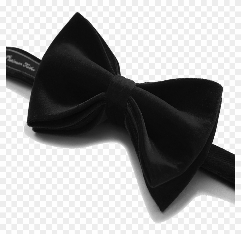 Black Bow Mens Black Formal Velvet Bow Tie Pre Tied - Bow Tie Clipart #1260850
