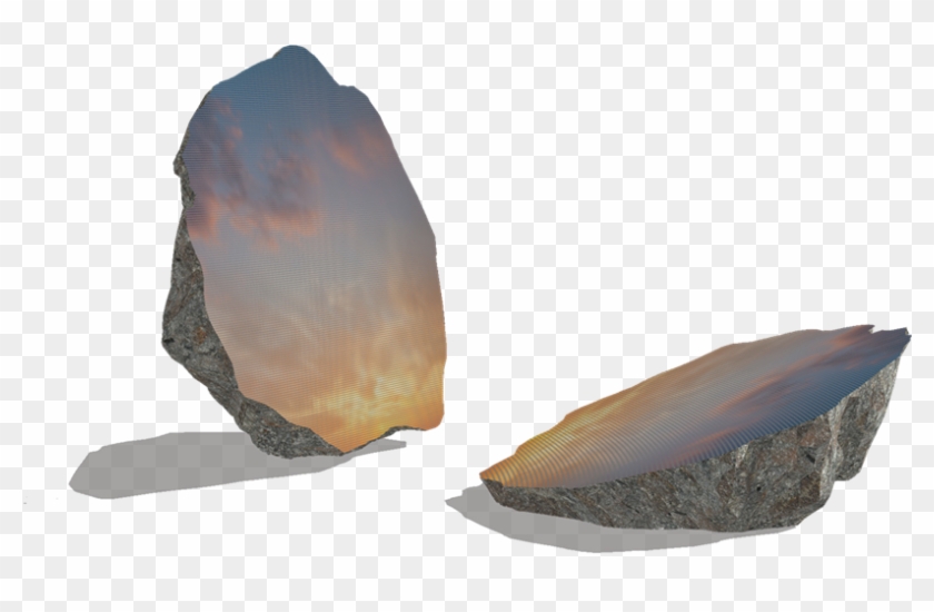 Computer Graphic Of "split Rock' - Sarah Sze Split Stone Clipart