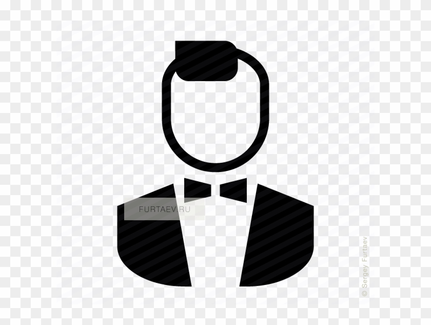 Man With Bow Tie - Icon Stylish Man Clipart