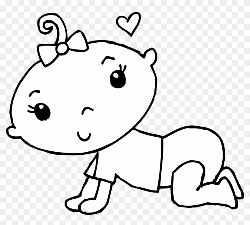 Baby Boy Clipart Black And White - Baby Shower Girl Png Transparent Png