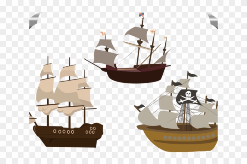 Sailing Boat Clipart Ship Wheel - Pirate Ship Clipart Png Transparent Png #1262443