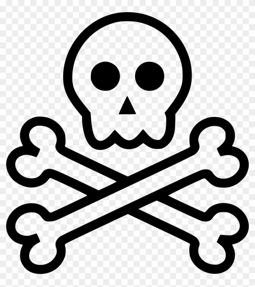 Skull Bones Comments - Cute Skull Sticker Clipart