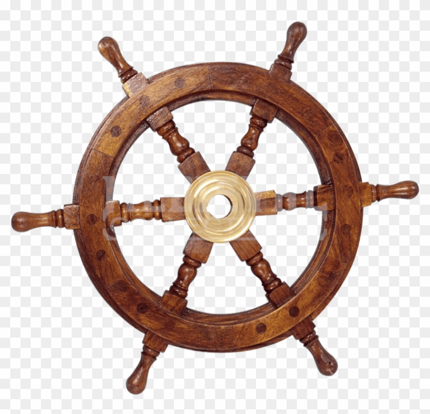 Wooden 15 Inch Ship Wheel 08 Sw18 By Meval Collectibles - Wooden Ship Pirate Wheel Clipart