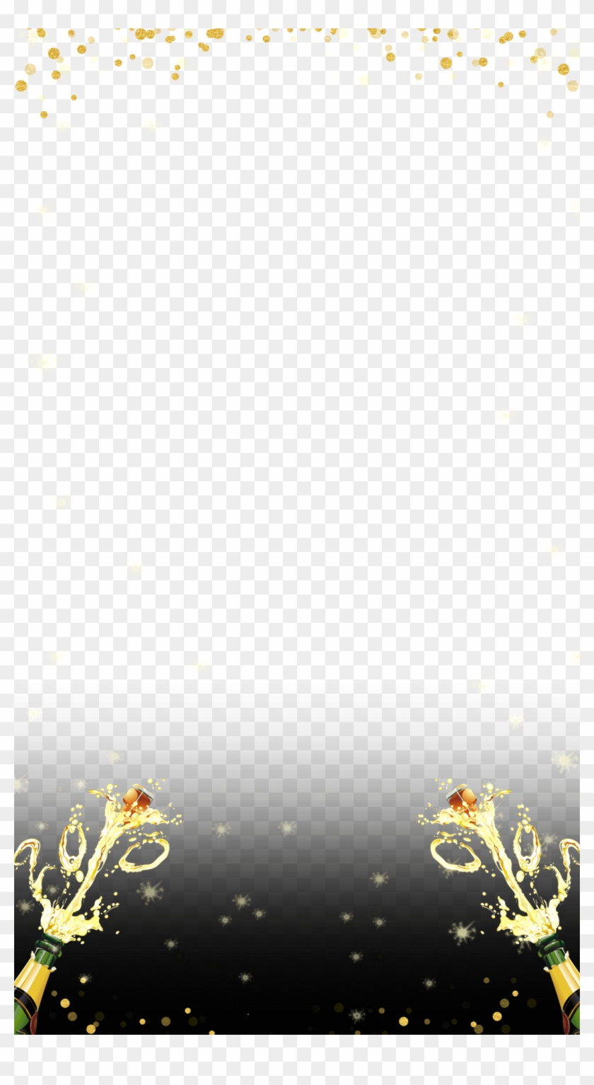 Gold Champagne Dirty - Champagne Popping Snapchat Filter Clipart