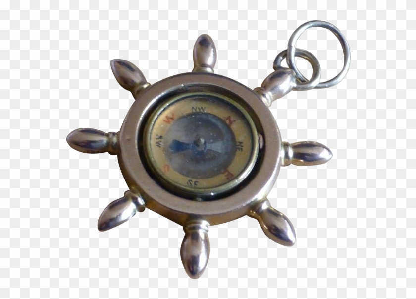 Large Ships Wheel / Compass, Vintage Charm / Pendent - Pocket Watch Clipart
