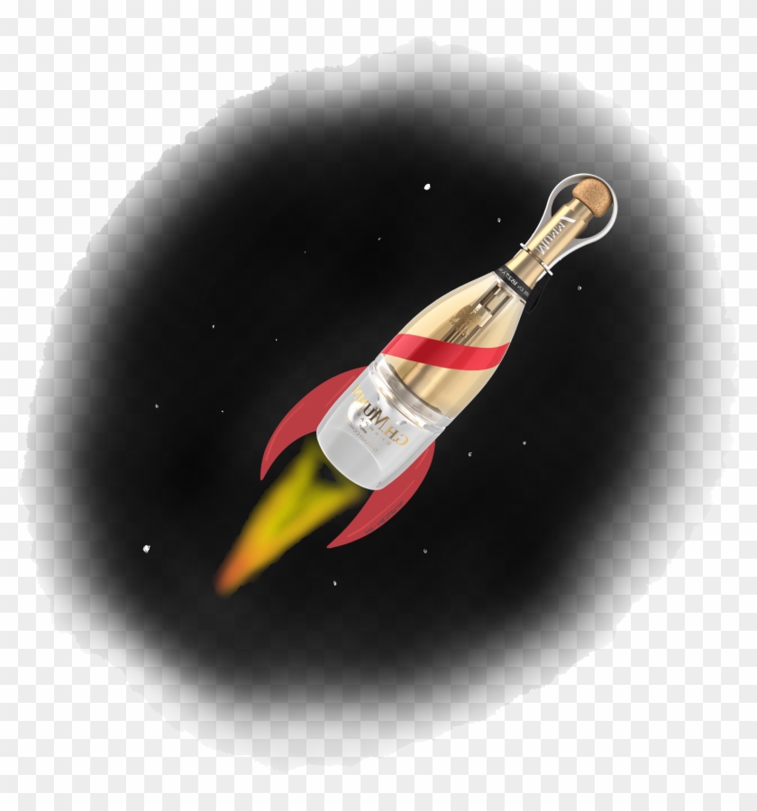 Space Champagne Vinespiration - Rocket Clipart
