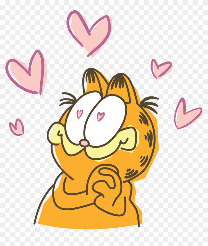 Garfield Line Messaging Sticker - Line Stickers Png Clipart