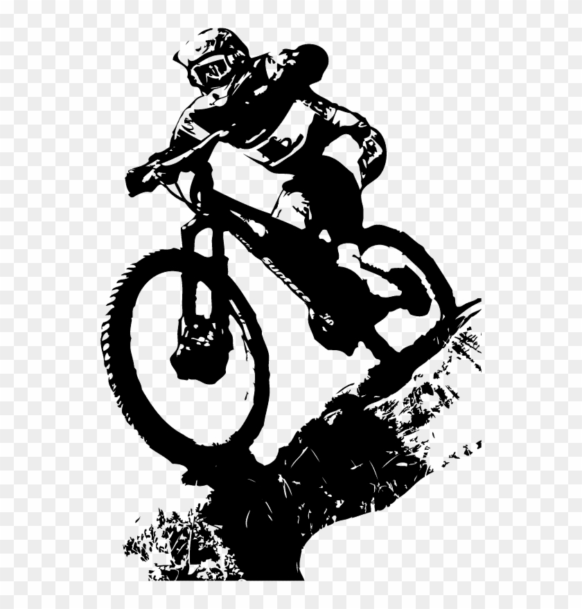 Mountain Bicycle Tattoo Cross Bike Cycling Biking Clipart - Downhill Mountain Bike Logo - Png Download