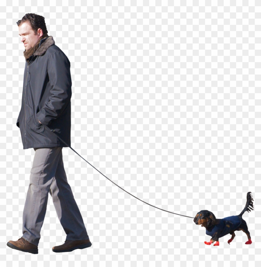 The Gallery For > People Walking Dog Png People Walking - Persona Caminando Con El Perro Clipart