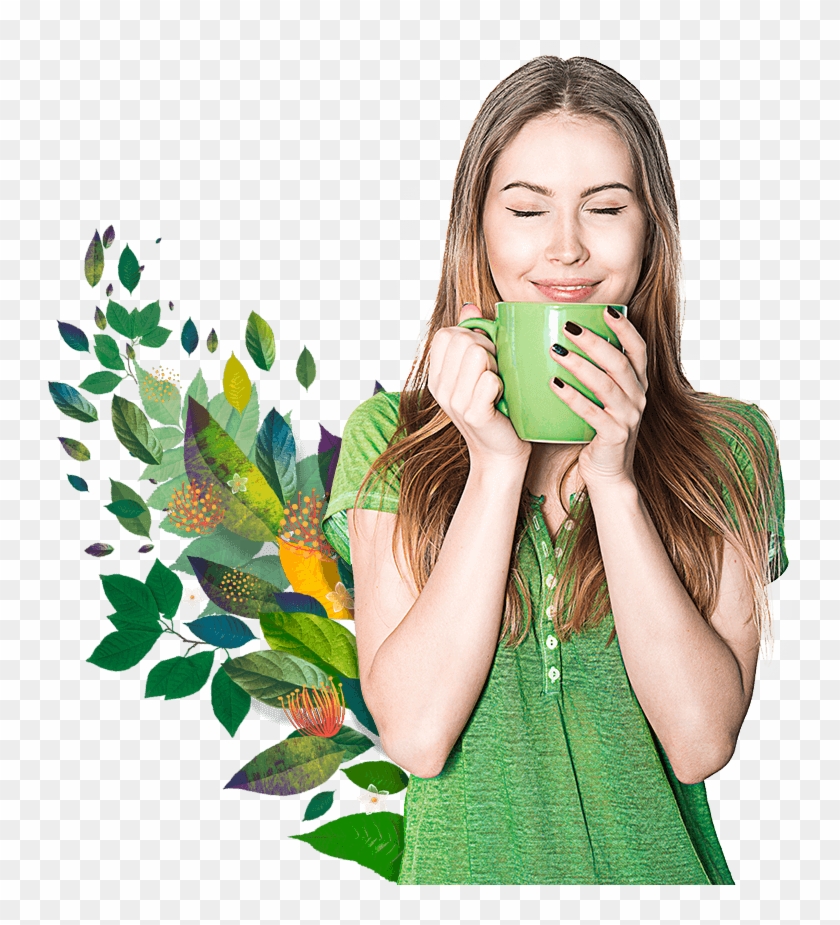 All The Balance And Energy To Focus Your Mind And Power - Girl With Tea Png Clipart #1265378