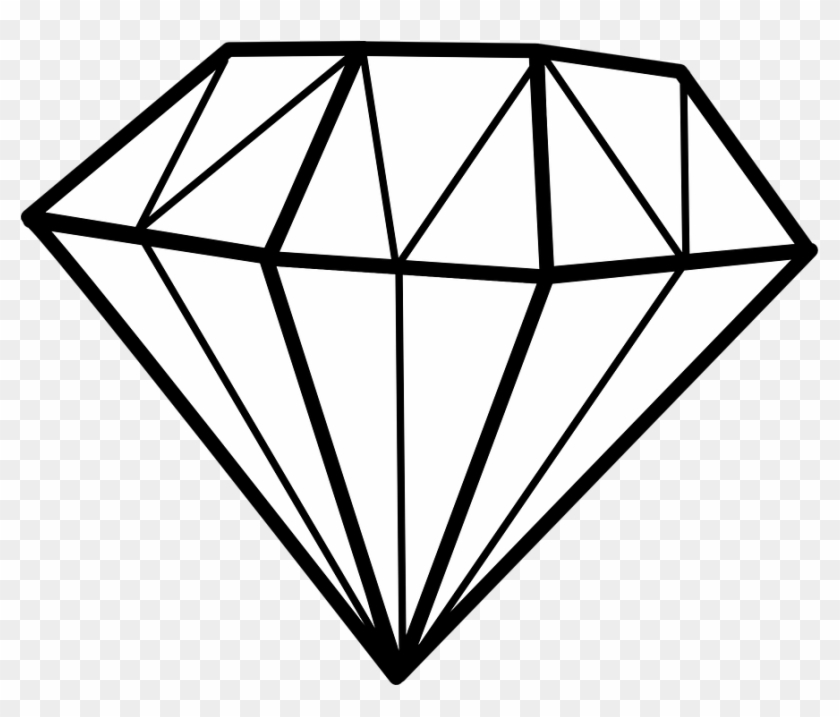 Gems Clipart Diamond Outline - Diamond Clipart - Png Download #1265976
