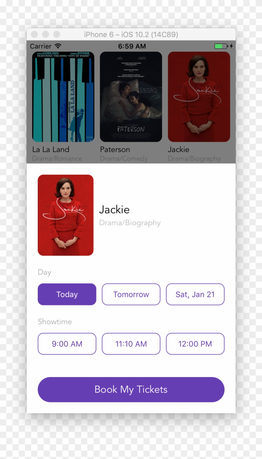 Movie Ticket Booking - React Native Bottom Modal Clipart #1266897